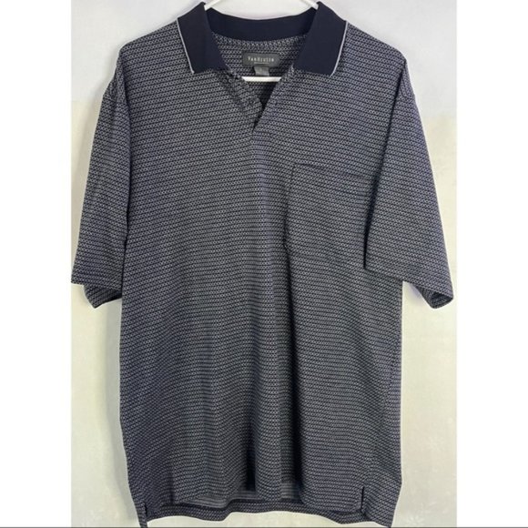 Van Heusen mens polo front pocket short sleeve shirt mens size Large - Picture 1 of 3